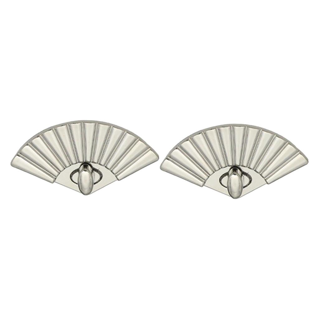 2Pcs Twist Lock Clasps,Twist Lock Clasp Metal Handbag Locks,Fan Shaped,Purse Closure for Wallets DIY Craft Handbags Bag