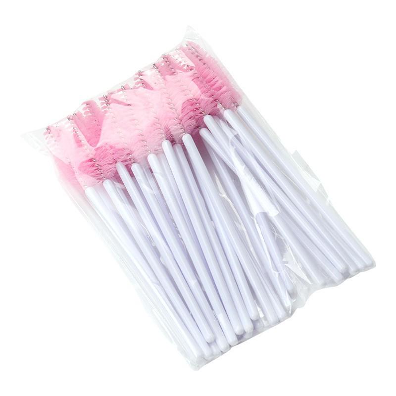 25pcs Disposable Water Drop Mascara Brush Set - Mini Colored Wand Nylon Head Eyelash Comb