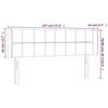 VidaXL LED Headboard Bedroom Furniture Double Bed Accessory Head of Bed Frame Interior Dark Brown 3123237