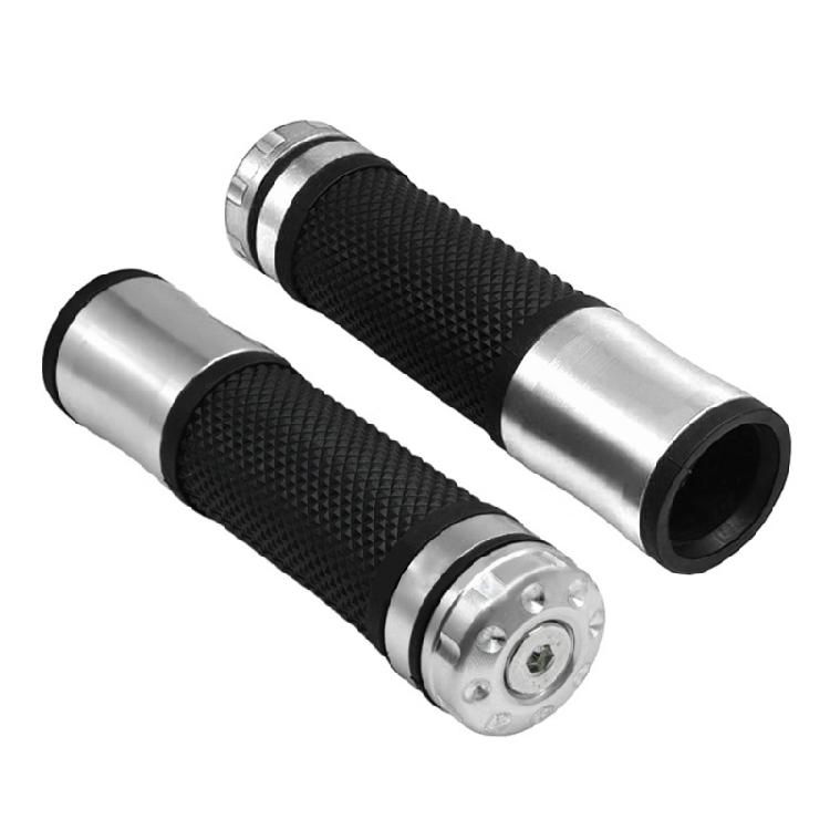 

Stylish Road Ready Motorcycle Enthusiast Aluminum Handlebar Grips For 22mm Bars Hand Comfortable Superior Control 1 Pair срібний