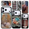 Capa Case for iPhone 17 Air 16 Pro Max 15 Plus 11 13 Mini 14 12 Back Phone Cover American Football Sport