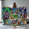 Monster Strike Print Flannel Blanket High Quality Warm Comfortable Cover for All Seasons Perfect for Gifts Home Decor