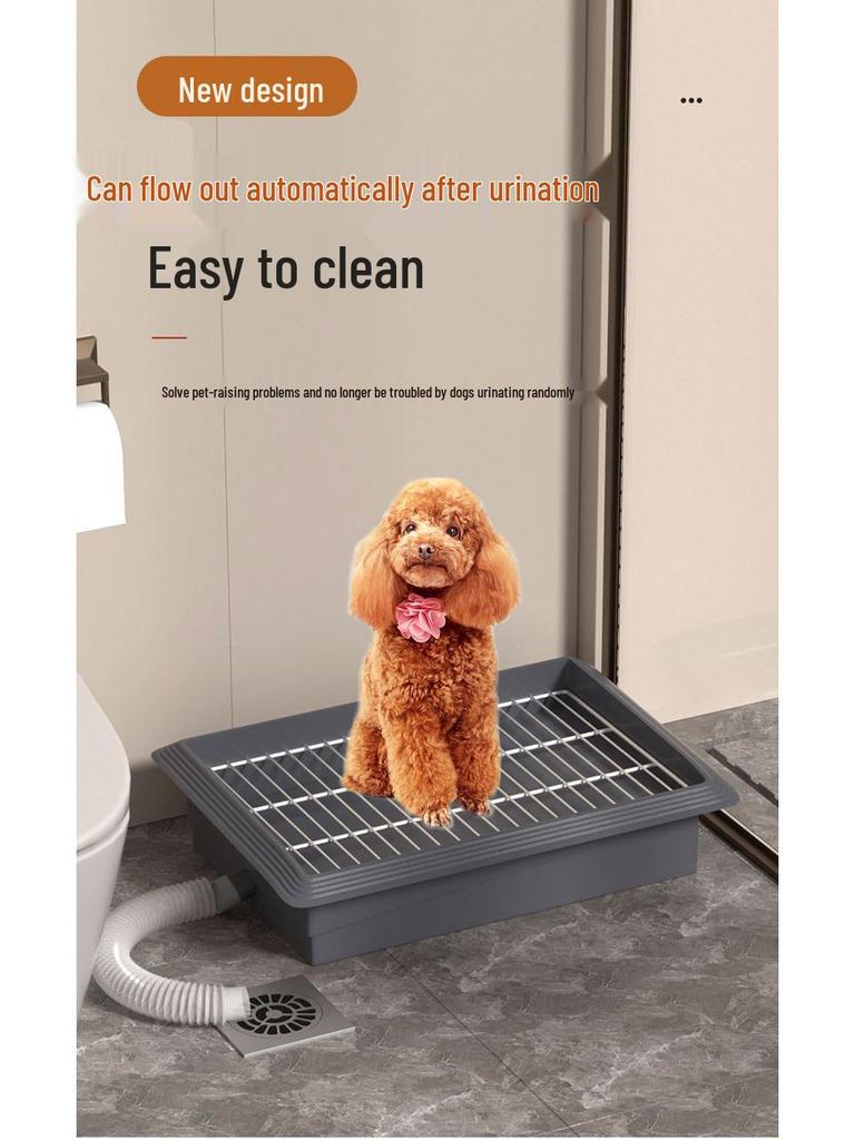 Toaletă pentru animale de companie: Toaletă interioară pentru câini de talie mică - Sistem de drenaj pentru urină și fecale
