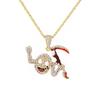 European and American Creative Death Sickle Monster Zircon Pendant Hiphop Personality