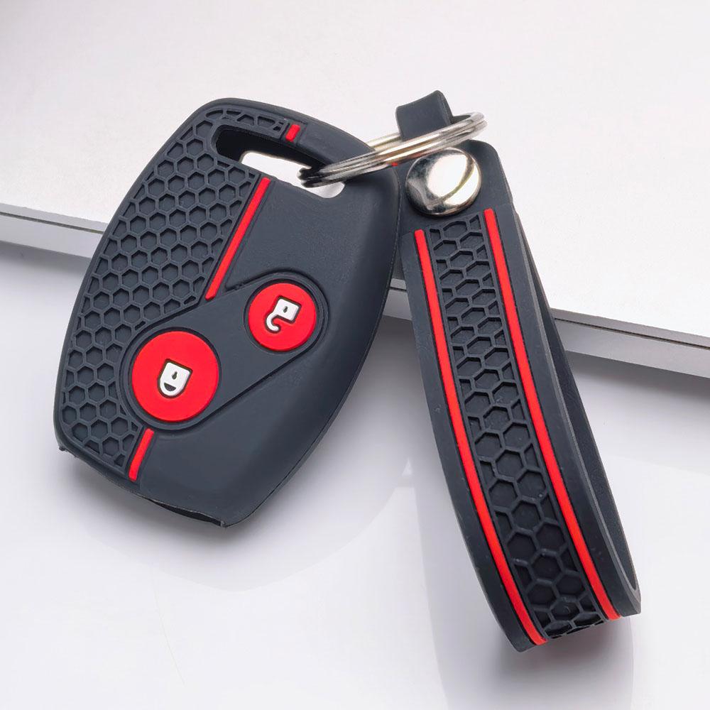 Soft Silicone Car Key Cover Keychain For Honda 7th 8th Gen Accord CRV Odyssey Fit City Civic And Classic Old Model Anti-Scratch Guard
