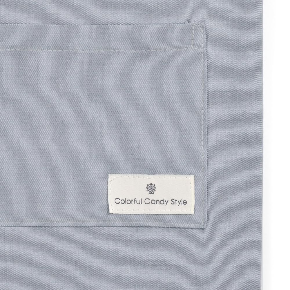 COLORFUL CANDY STYLE Apron In Solid Color with Grayish for Boys School Easy To Put On and Take Children's (100-120cm) Blue, (Elementary Age), Off,