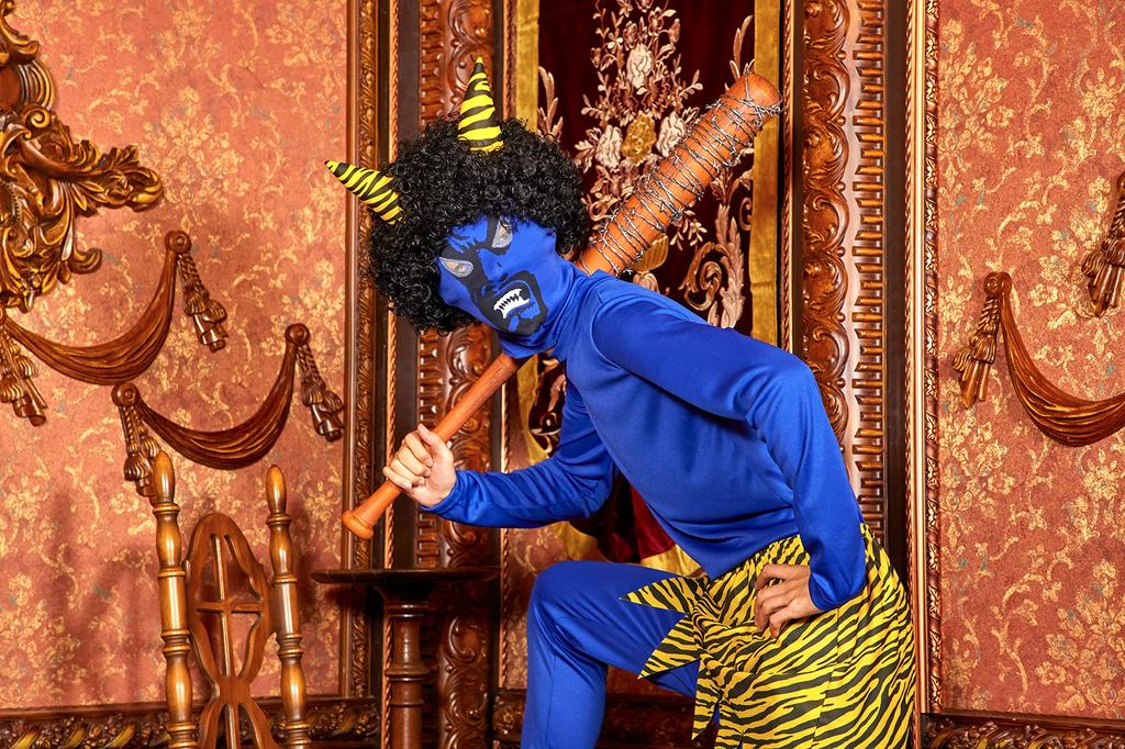 Clearstone Halloween Setsubun Real Demon Cosplay Size Blue Costume, Men's, M,