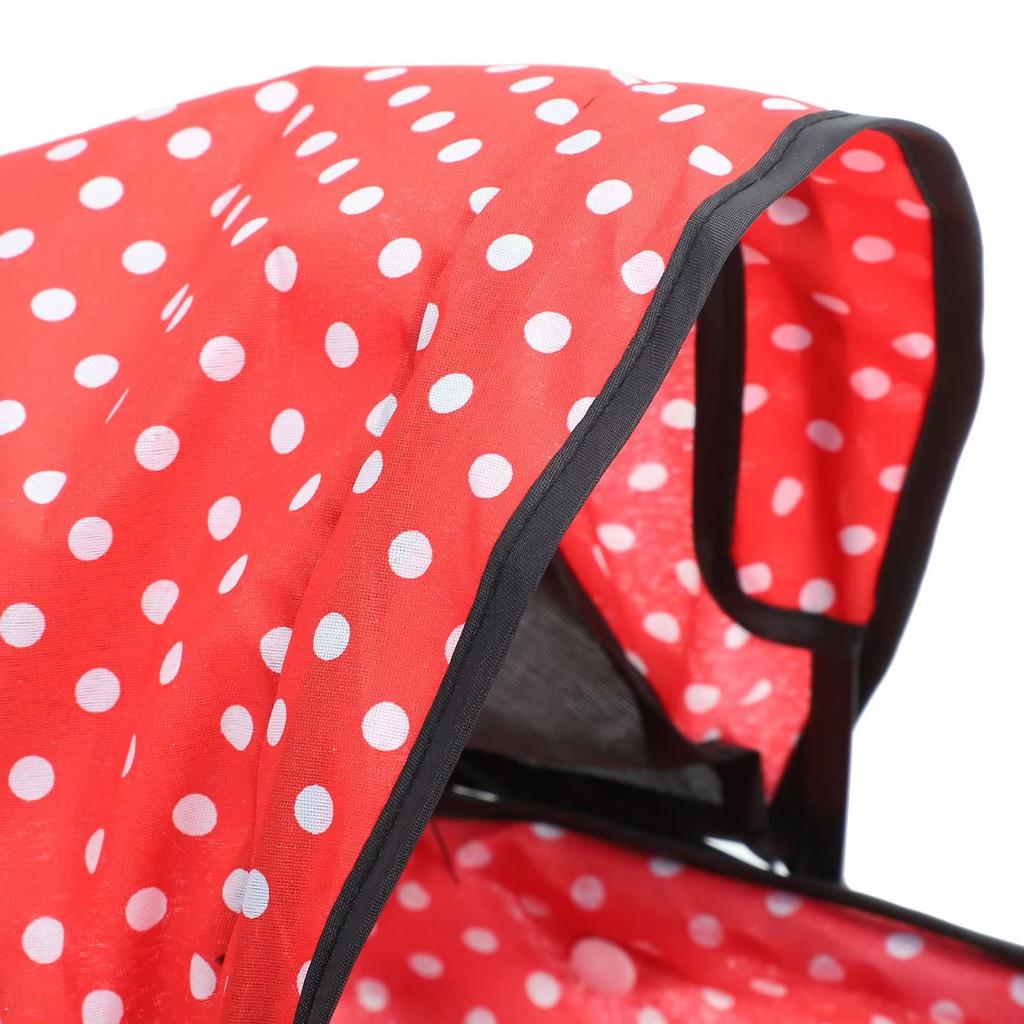 Dollhouse Pretend Play Baby Stroller Push Cart for Kids with Iron Frame and Oxford Fabric