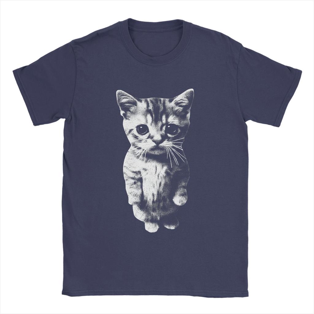 Men El Gato Munchkin Kitten Funny Sad Crying Cat Meme T Shirts 100 Cotton Clothes Novelty Short Sleeve Round Neck Tees TShirt