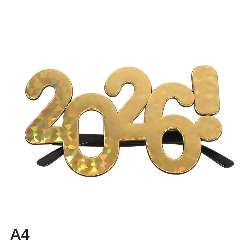 2026 Number Eyeglasses Happy New Year Glasses Diamond Glitter Sunglasses Cosplay Prop Xmas Party Decoration Funny Glasses