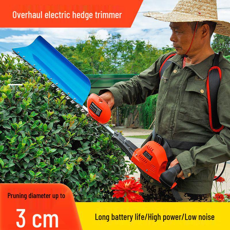 Cordless Lithium Battery Electric Hedge Trimmer Backpack - High Power Garden Pruning Machine for Tea Leaves, Tea Trees, and Branches