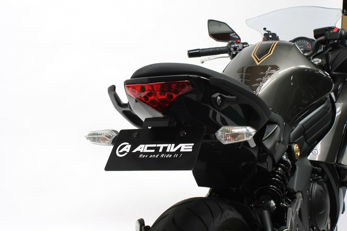 ACTIVE Fender Eliminator with LED License Plate for NINJA400 NINJA650 Part Number 1157083 Kit, Black, Light, (ABS compatible) 14-16 / (ABS compatible) чёрный