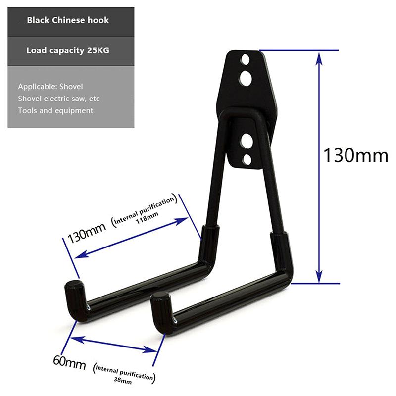 Настенный нескользящий гаражный крючок для хранения тяжелых садовых инструментов, металлический крючок для велосипеда as the picture
