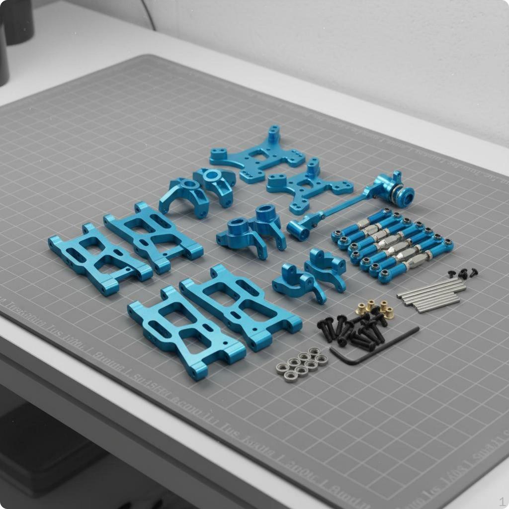 RC Car Metal Parts Kit Steering and Arm Set Fit Aluminum Shock Absorption System for WLtoys