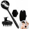 7/4/3 Stück Duschkörperpflege-Set Langer Griff Silikon-Rückenbürste Kopfhautmassagegerät Peeling Gesichtswalze Gua Sha Massagegeräte