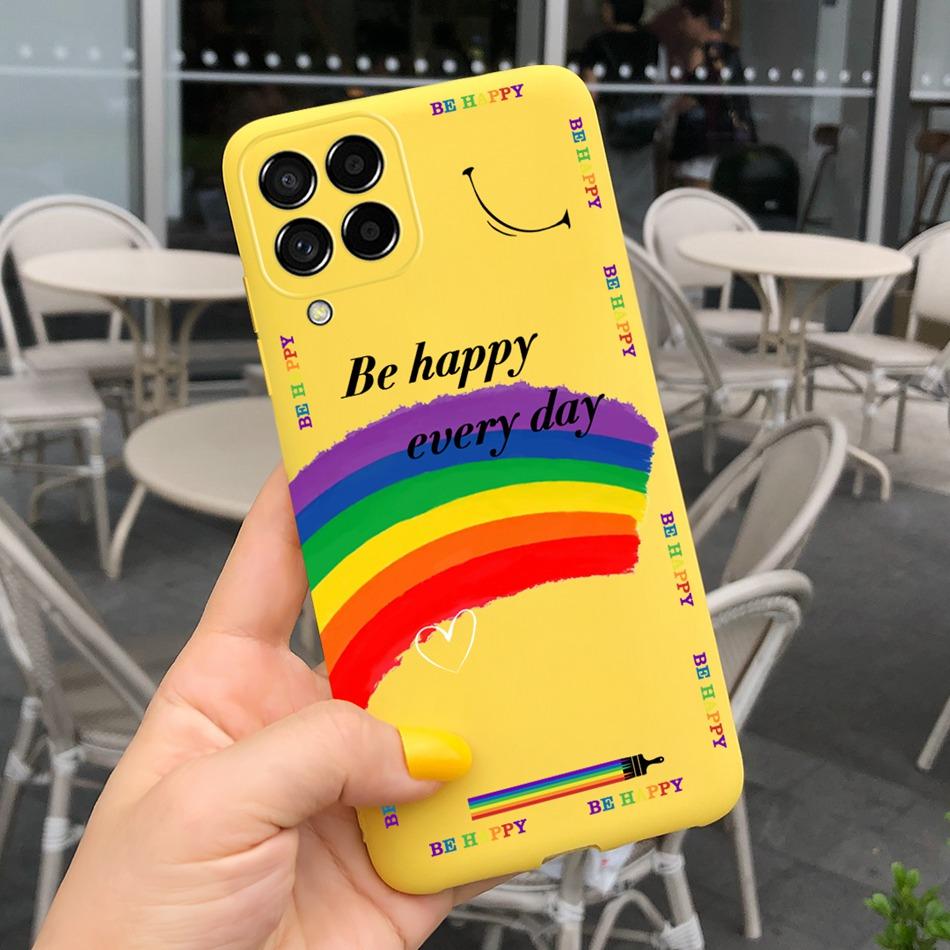 For Samsung Galaxy M53 Phone Case Fashion Cute Pattern Macaroon Silicone Soft Cases For Samsung M53 M33 M22 4G 5G Back Cover