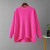 New Autumn and Winter Retro Loose Solid Color Pullover Sweater for Women Half Turtleneck Sweater Bottoming Shirt