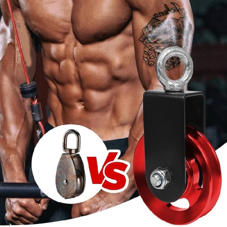 Fitness Cable Pulley Wheel 90mm Aluminum Pull Down Bar Pulley System Equipment 660LBS Load For Home Gym