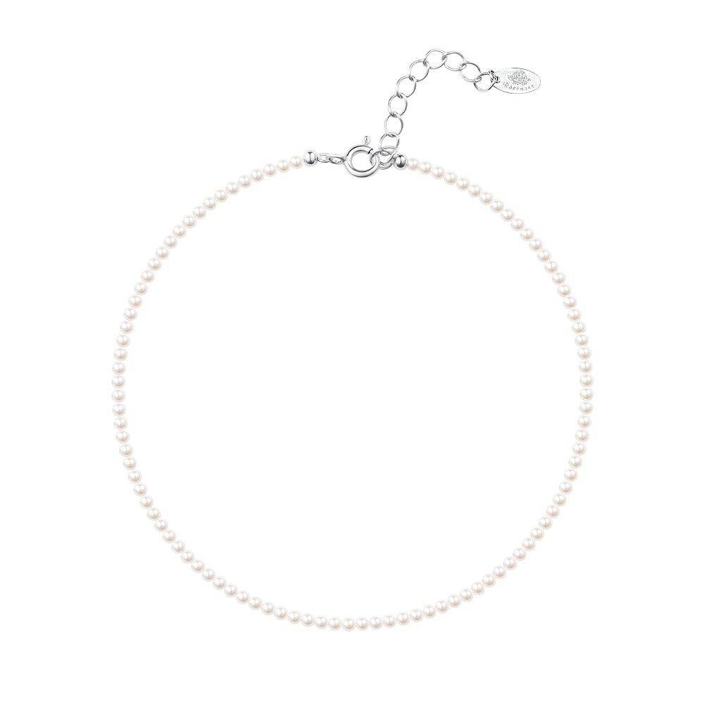 [Rosemont] Silver Pearl Anklet Ra25B46K