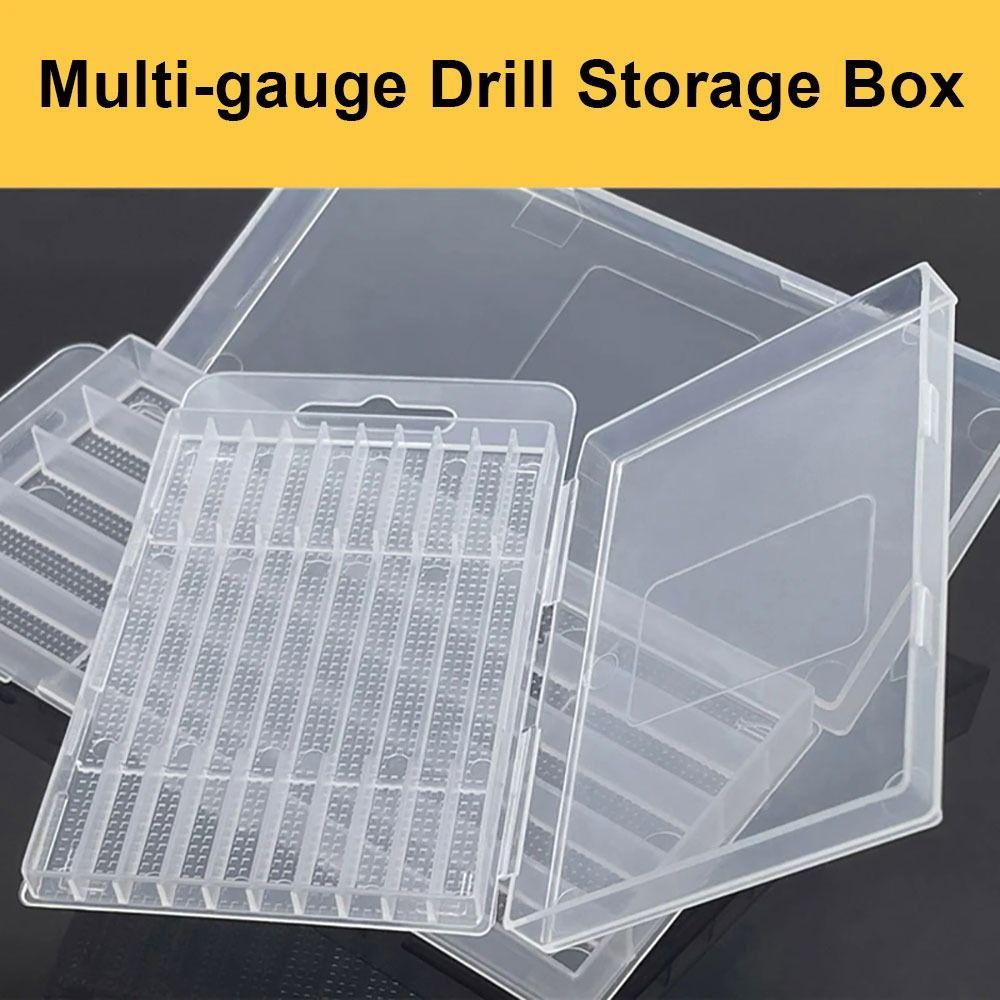 1Pcs Clear Tool Parts Storage Case Plastic Hardware Tool Box For Twist Drill Tap Accessories