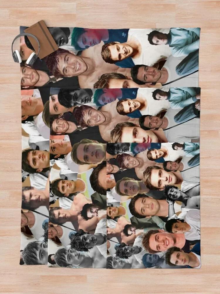 Jacob Elordi Photo Collage Throw Blanket Hairys Plaid Decorative Sofa Sofa Blankets