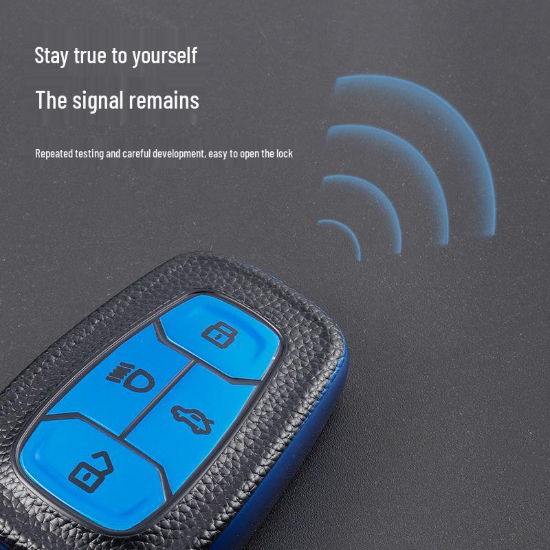 Leather Key Cover Compatible with Tata Nexon, Safari, Altroz