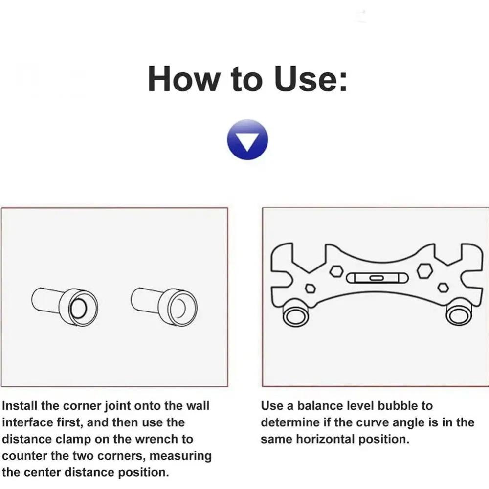 Thickened Hex Screws Wrench Design with Level Gauge Bend Angle Leveling Wrench  Universal