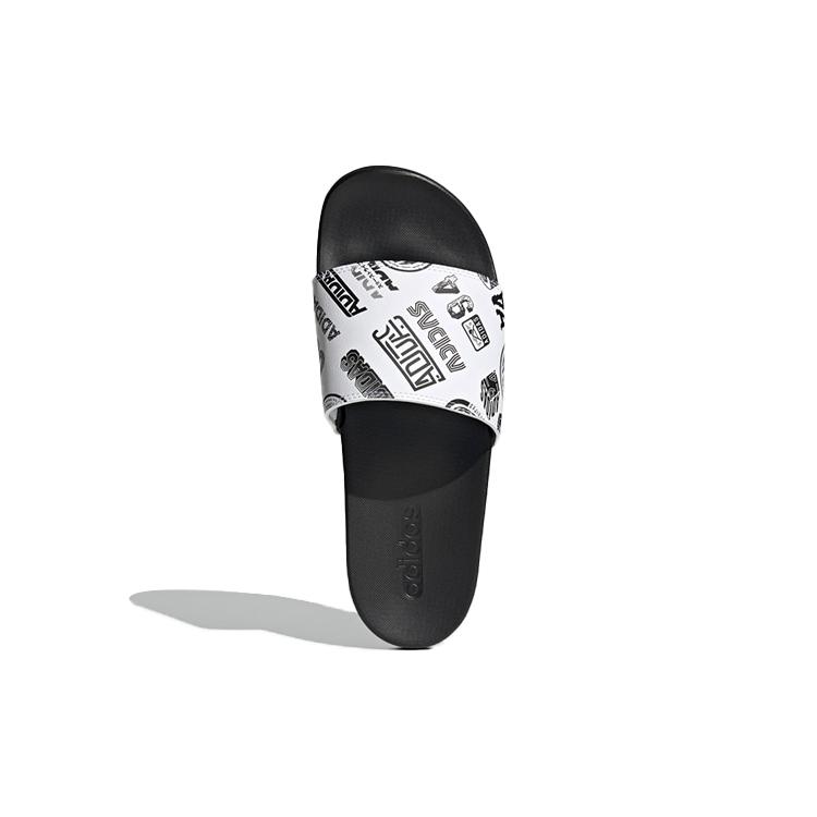 Adidas Adilette Comfort Slide 'All Over Logos - White' FZ1751