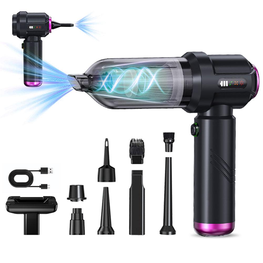 

Выдувание, удаление пыли, 3 регулируемые скорости, автомобильный пылесос, электрическая воздушная метёлка, зарядка Type-C, инструмент для выдувания для очистки, портативный чёрный