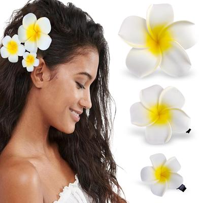 3-10pcs/set Plumeria Flower Hair Clip For Women Elegant Side Bangs Clips Hawaiian Party Hair Accessories