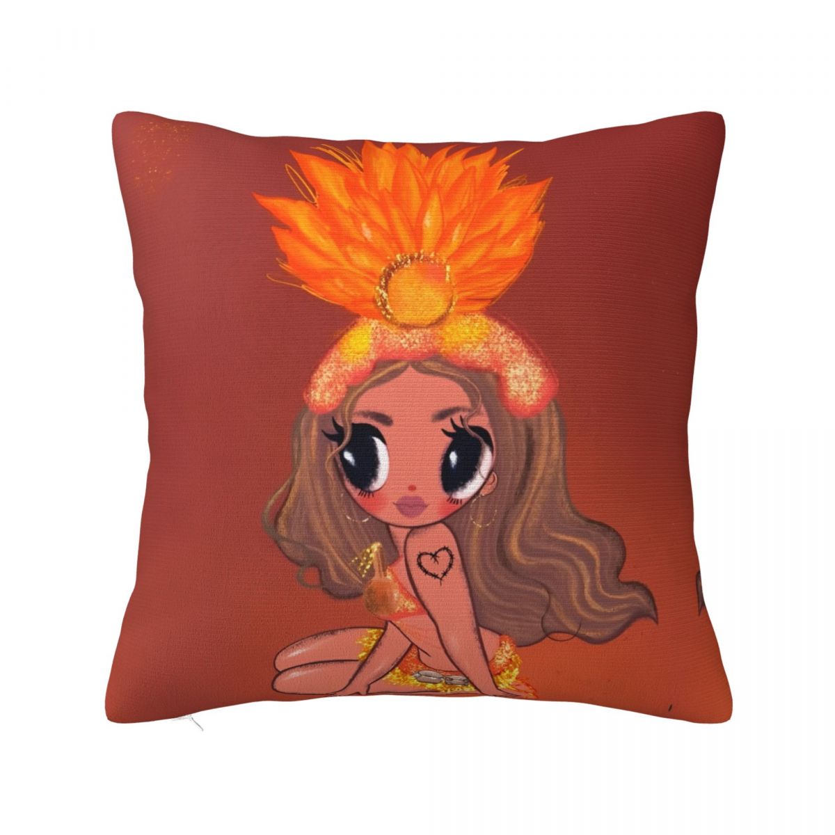 

Papasito Tropicoqueta Karol G Square Pillow Cases Latina Foreva Cushion Cover Funny Polyester Decorative Pillowcover for Home 60x60cm 24x24in