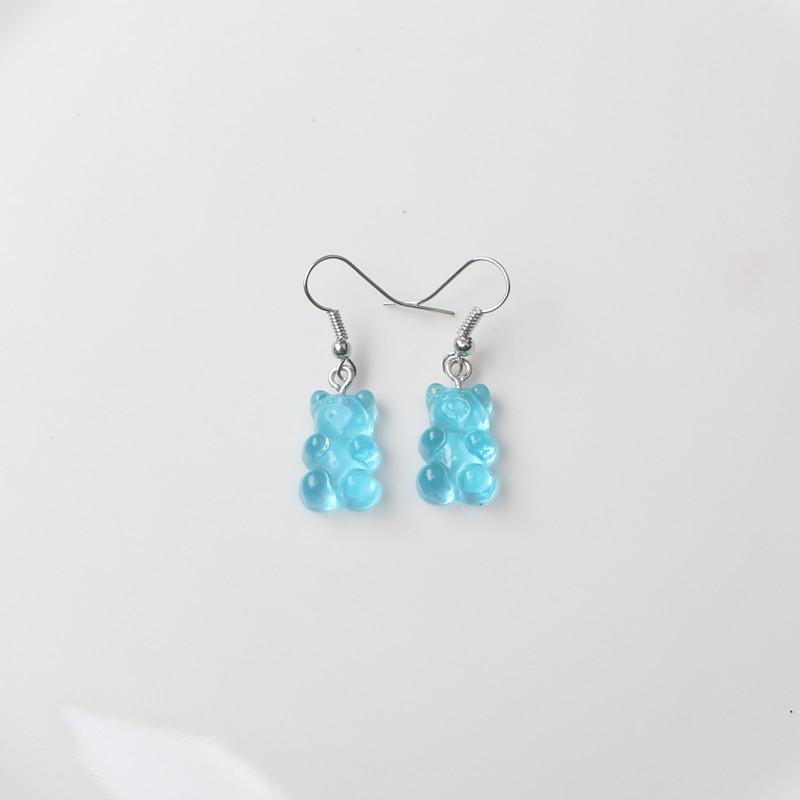 Cute Acrylic Pendants Hook Earrings Sequins Beer Bottle Women Dangle Earrings Korean Fashion Bear Small Earrings Pendientes