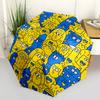 1pc Illustration Art Automatic Open/close Umbrella, 8-Rib Sturdy Structure, Auto Folding/Opening, Portable Travel Umbrella for Women,205