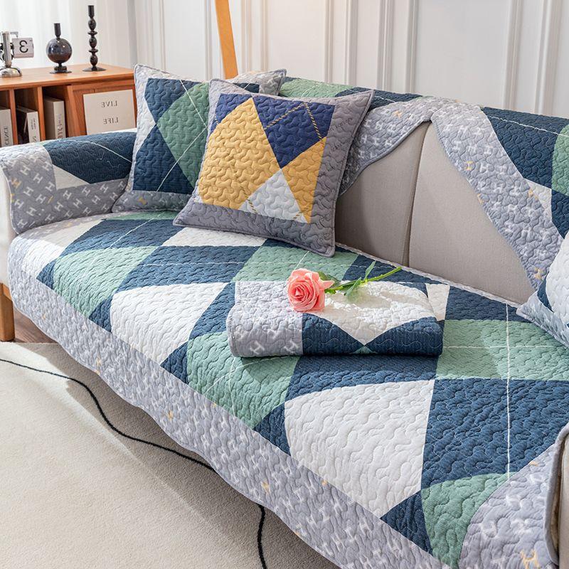 

Полотенце-чехол из стираной ткани, маленькая подушка в свежем пасторальном стиле Lattice 45*45 pillow case (no core)