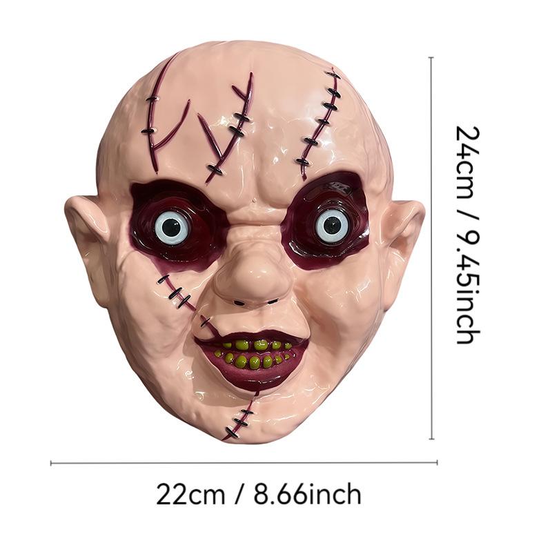 Halloweenská hororová maska ďábla, maska dýně, vtipná cosplay maska pro hraní rolí, démonický teror, karnevalová párty, kostýmní rekvizity