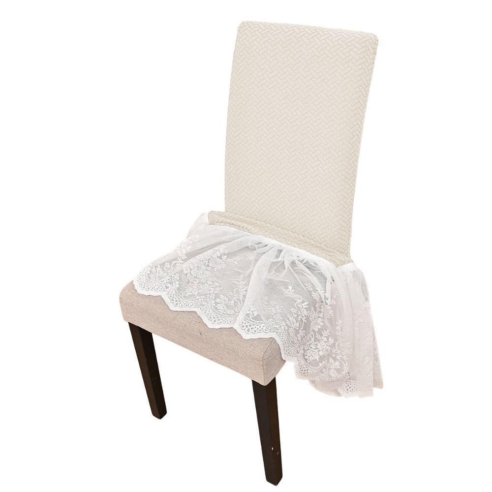 Stretchable Elastic Chair Cover Thickened Full Wrap Stool Cover Chair Cover with Skirt Home Use
