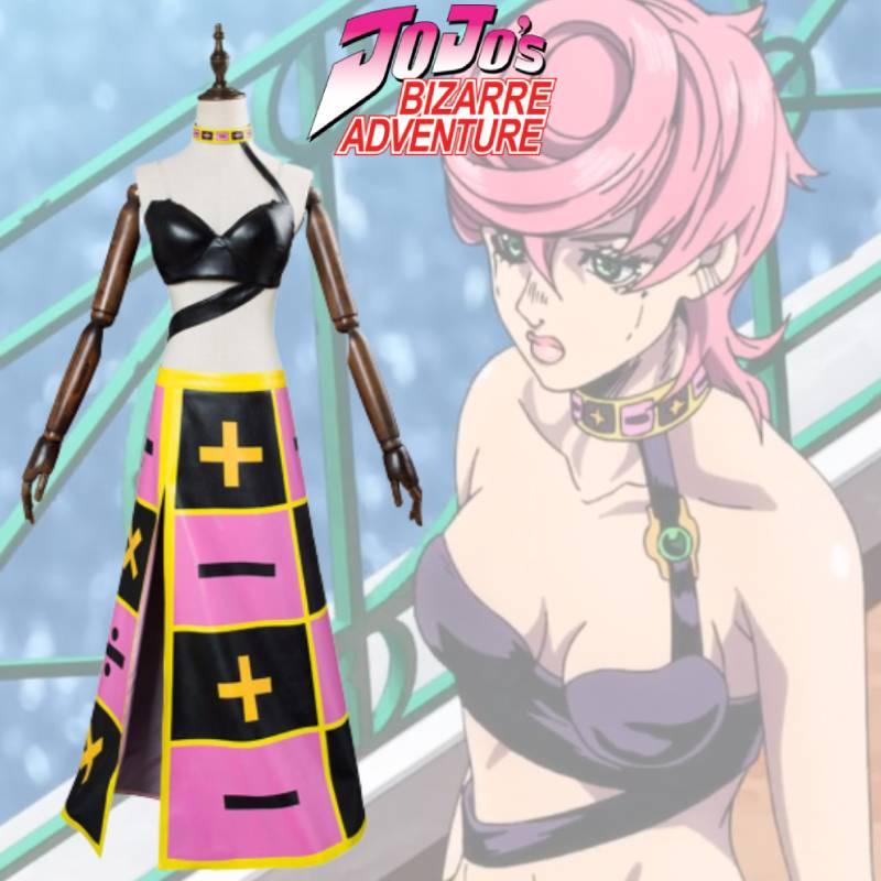 Adventure Jojos Bizarre Trish Una Cosplay Suit Soft Cotton Fabric Fans Gift