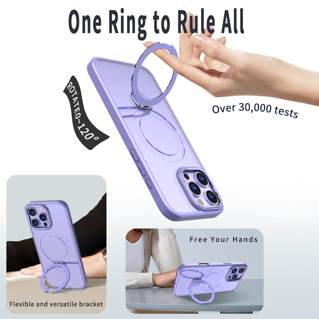 For iPhone 17 Case Kickstand Camera Slider PC + TPU Phone Cover Compatible with MagSafe