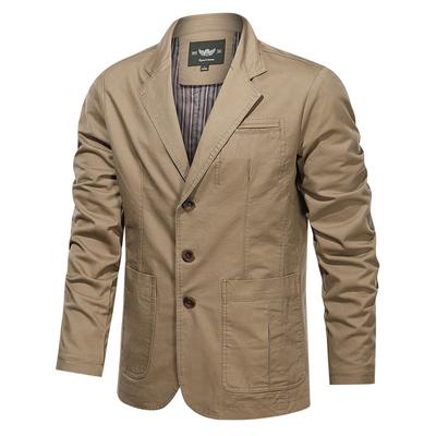 Men's Spring and Autumn Loose Retro Solid Color Blazer