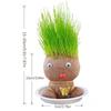 Room Decor Mini Grass Head Doll Small Potted Plant Watering Green Plants Beautiful Children Gifts Indoor Balcony Pot Planters