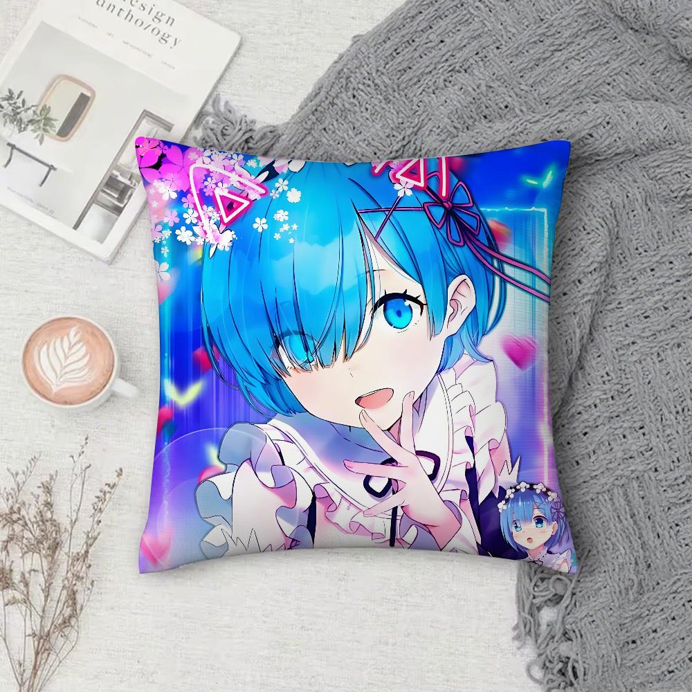 Anime R-Re Zero Pillow Case Cover Square Sofa with for pattern comfortable cushionsuitable of room