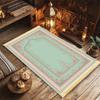 VIKAMA Mint Green Floral Arch Islamic Prayer Rug Polyester Portable Muslim Salah Mat Ramadan Vintage Home Decor Prayer Carpet