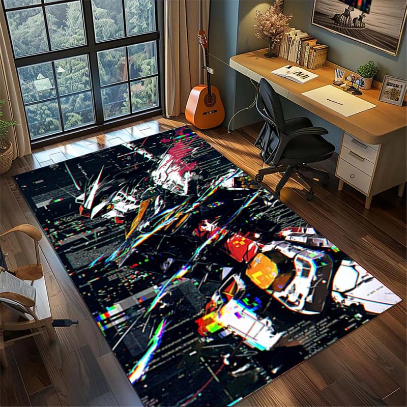 

Carpet Gundam Large Area Non Slip Washable Rug Gamer Room Bedroom Home Decor 60x90cm