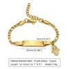 Free Engraving Name Bracelet  for Little Boy Girl , Stainless Steel Chain Link, Personalized Birthday Gift