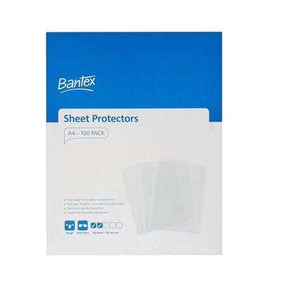 Bantex Protège-documents résistants 50 microns A4 (paquet de 100)