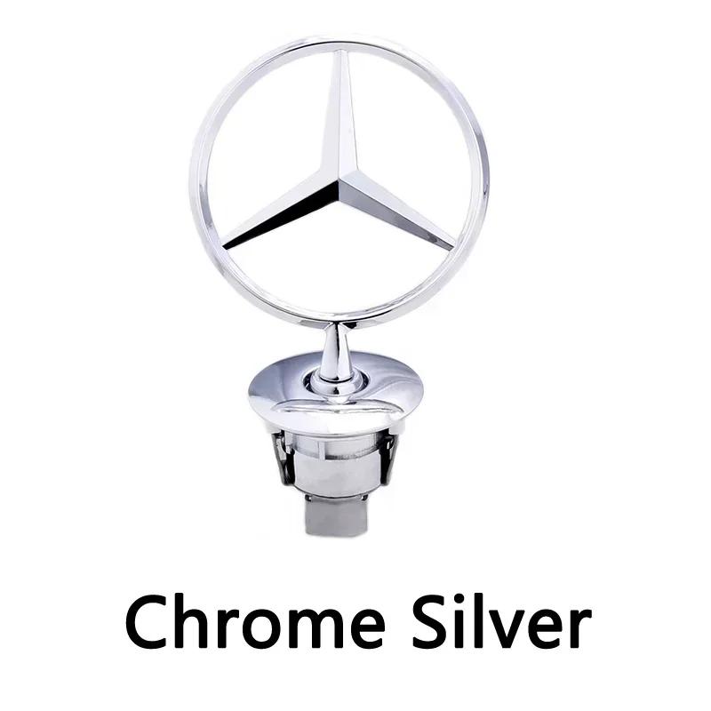 1pcs 44mm 57mm 74mm Metal For Mercedes Benz Front Hood Bonnet Head GLA GLB GLC GLE E200 E260 E300 Car Badge Emblem Accessories