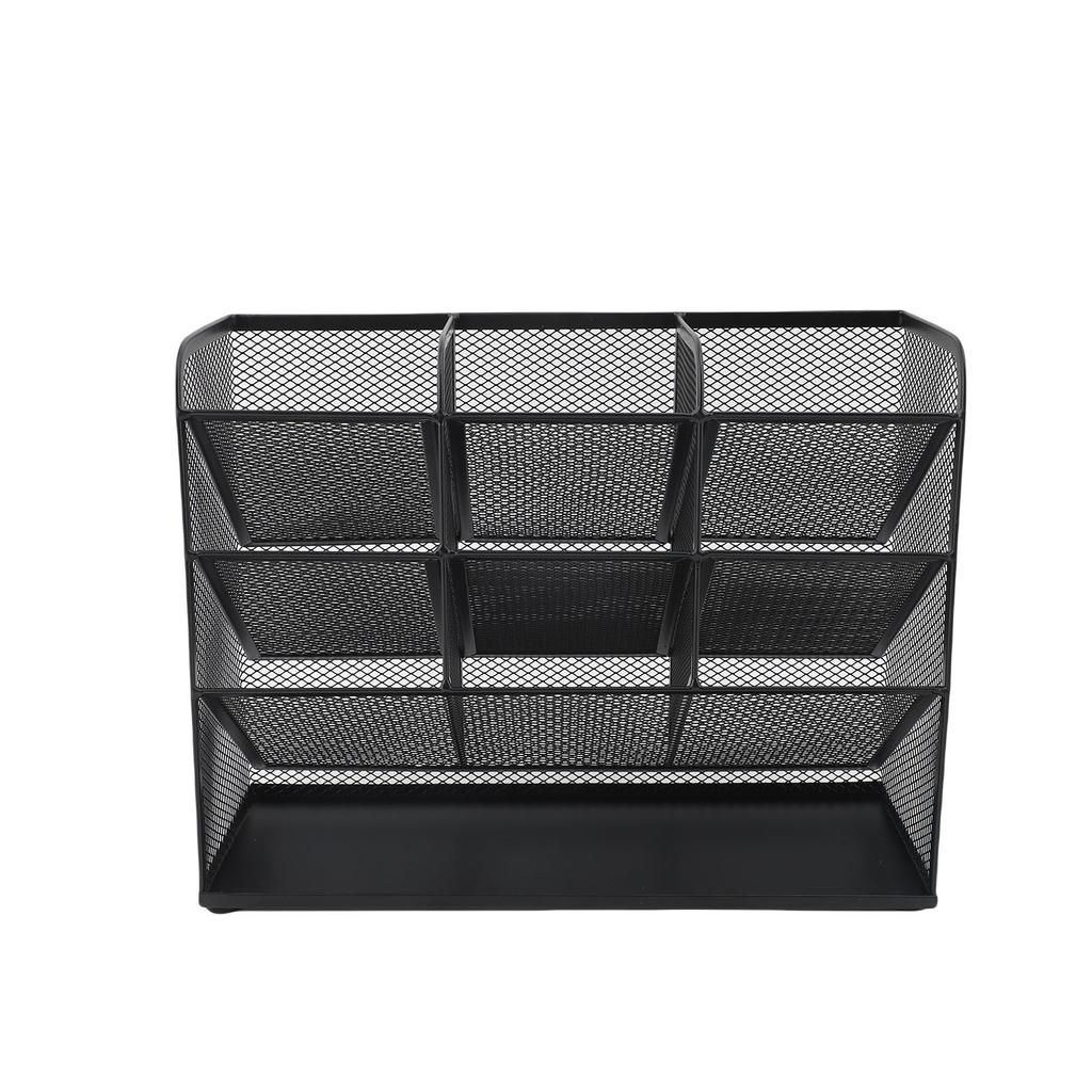 Desk Storage Box Metal Mesh Multifunctional Pen Holder Home Storage Shelf for Home School Work Space