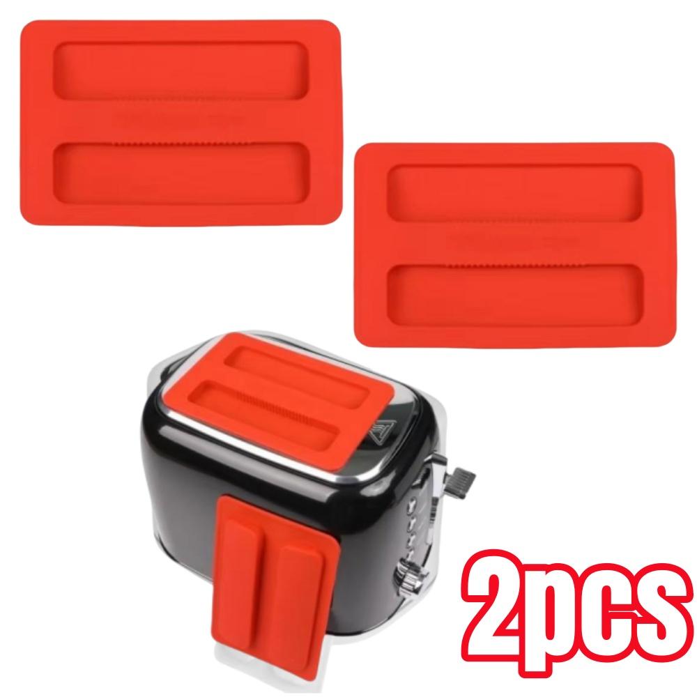 1/2pcs Toaster Dustproof Cover BPA-Free Food-Safe Silicone Toasters Protector Lid for Blocks Dirt Bugs Pet Hair Kitchen Gadgets