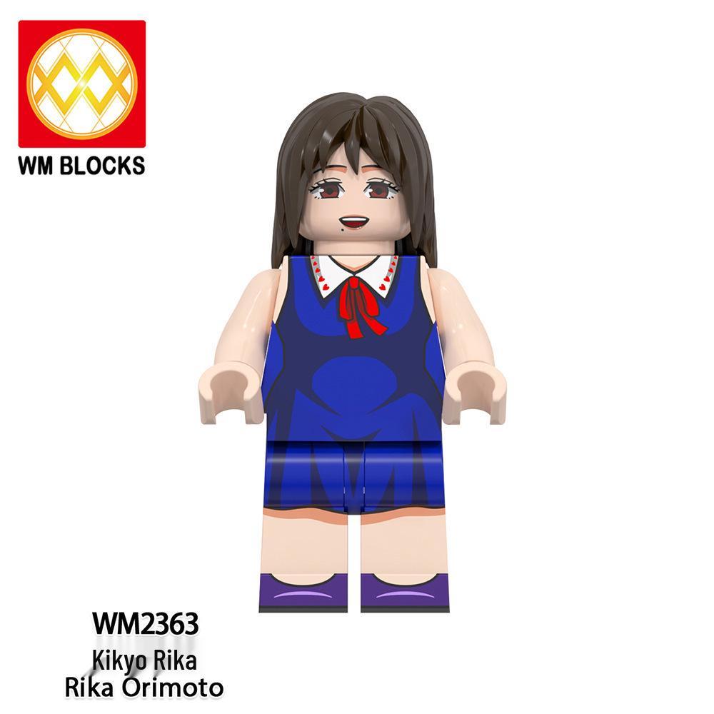 Anime Series Building Block Toy Figures: Rika Orimoto, Satoru Gojo, Kento Nanami (WM6140)