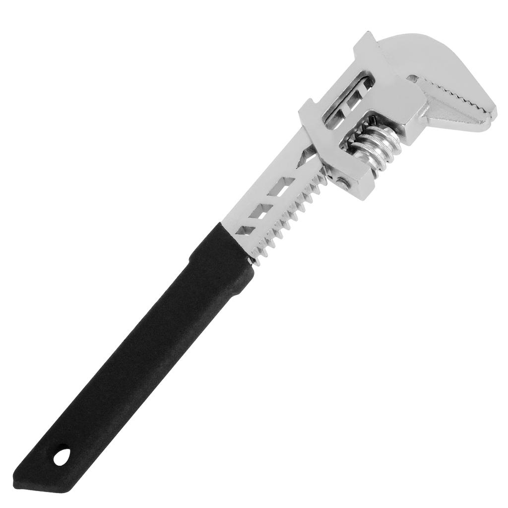 Adjustable Wrench 10inch Wide Jaw Adjustable Spanner Opening up to 2Inch Portable F Shaped Adjustable Wrench Tool High Carbon